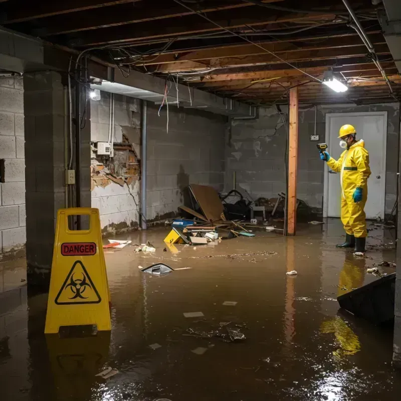 Flooded Basement Electrical Hazard in Porterdale, GA Property